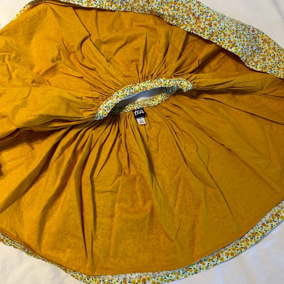 Tea Collection Yellow Floral Rope Belted Skirt - Picture 4 of 6